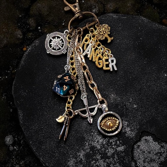 DND Dungeons and Dragons Ranger Themed Bag Charm Great gift for player UNISEX - Picture 12 of 17